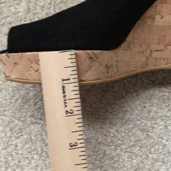 Stuart Weitzman Wedge Sandals. 6. Black. New! - Picture 7 of 7